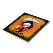 Grim Reaper Creepy Funny Cartoon Tegeltje (Zijkant)