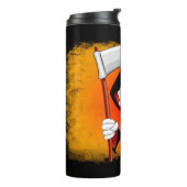 Grim Reaper Creepy Funny Cartoon Thermosbeker (Gedraaid links)