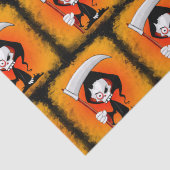 Grim Reaper Creepy Funny Cartoon Tissuepapier (Detail)