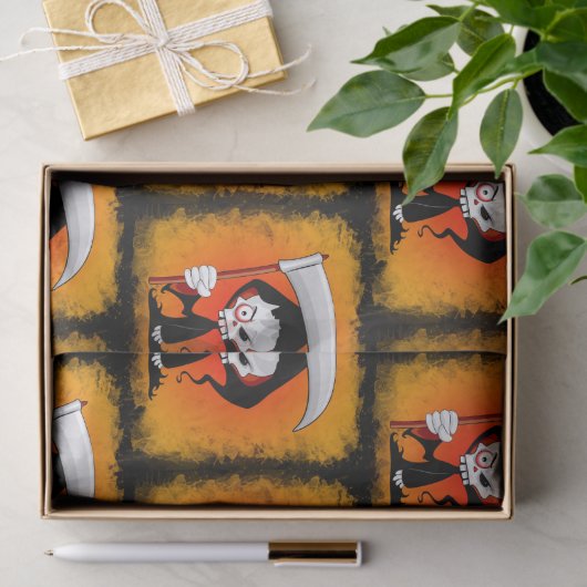 Grim Reaper Creepy Funny Cartoon Tissuepapier (Geschenk)