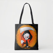 Grim Reaper Creepy Funny Cartoon Tote Bag (Voorkant)