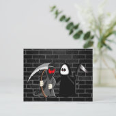 Grim Reaper Death Briefkaart (Staand voorkant)