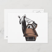 Grim Reaper Death Coffin Retro Briefkaart (Voorkant / Achterkant)