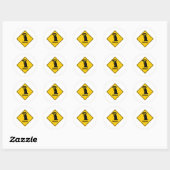 Grim Reaper/Death Crossing Highway Sig Ronde Sticker (Vel)