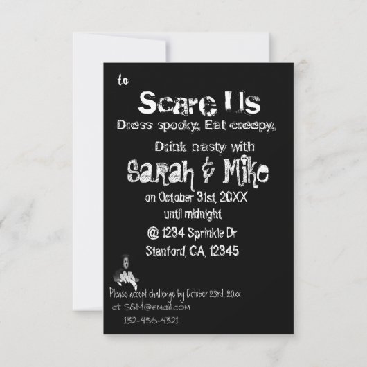 Grim Reaper Death Custom Invitation Card Kaart (Achterkant)
