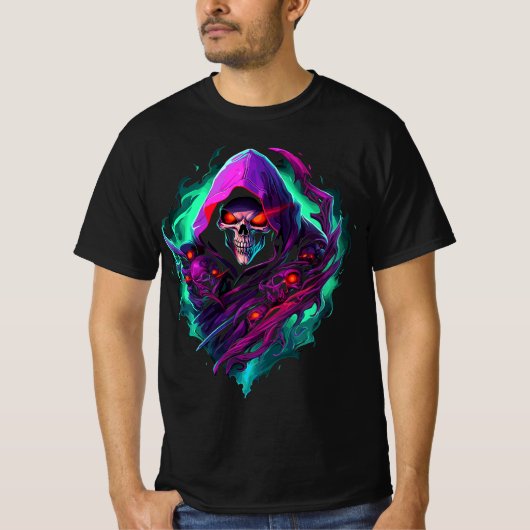 Grim Reaper Death Glow T-shirt (Voorkant)