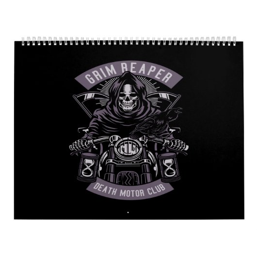grim reaper death motor club kalender (Hoes)