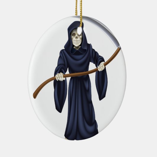 Grim Reaper Death Skeleton Keramisch Ornament (Rechts)