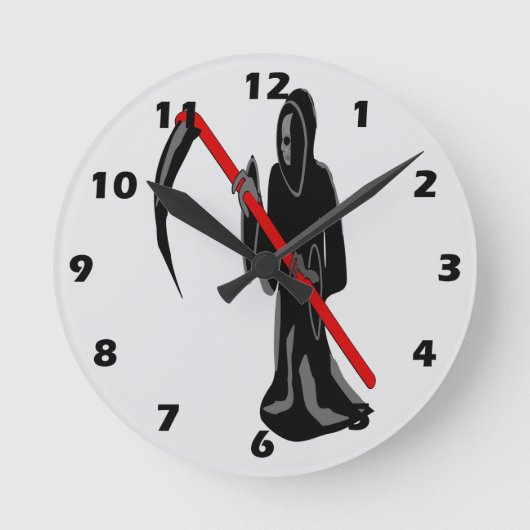 Grim Reaper Design Ronde Klok (Voorkant)