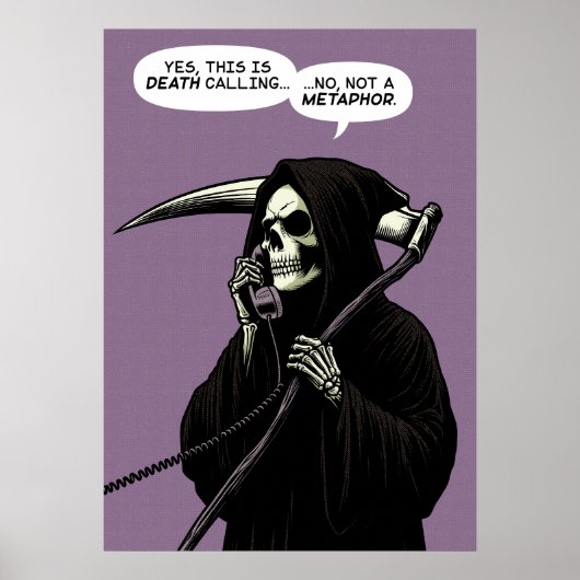 Grim Reaper-dodenmetafoor Poster (Voorkant)