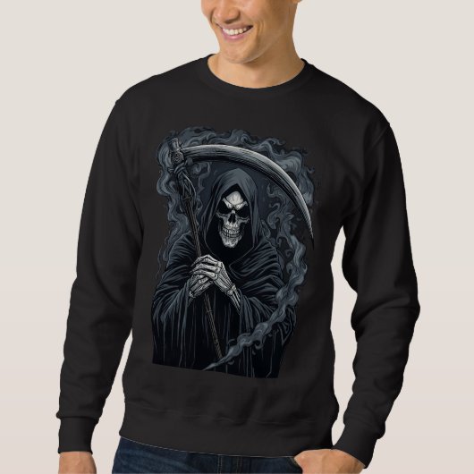 Grim Reaper Donkere Kunst Grafisch Trui (Voorkant)