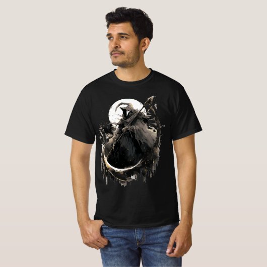 Grim Reaper Dood in de stad T-shirt (Voorkant volledig)