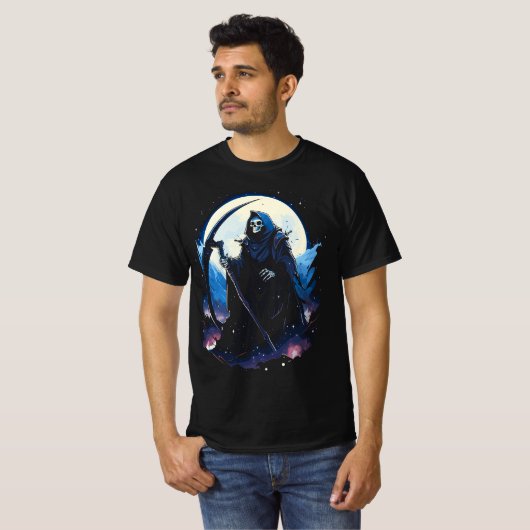 Grim Reaper Dood wacht T-shirt (Voorkant volledig)