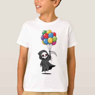 Grim Reaper Drijvend met Ballonnen Kinderen T-shirt