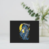Grim Reaper Drink bier Briefkaart (Staand voorkant)