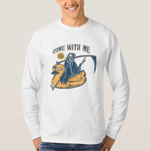 Grim Reaper Duck Pool T-shirt (Voorkant)