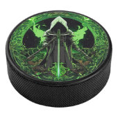 Grim Reaper-embleem in groen6 Hockey Puck (3/4)