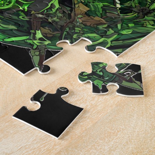 Grim Reaper-embleem in groen6 Legpuzzel (Zijkant)