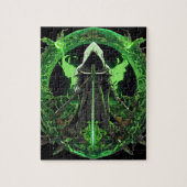Grim Reaper-embleem in groen6 Legpuzzel (Verticaal)