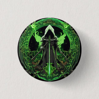 Grim Reaper-embleem in groen6 Ronde Button 3,2 Cm