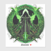 Grim Reaper-embleem in groen6 Sticker (Vel)