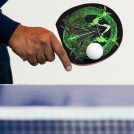 Grim Reaper-embleem in groen6 Tafeltennisbatje