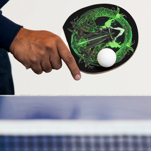 Grim Reaper-embleem in groen6 Tafeltennisbatje (Insitu)