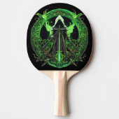 Grim Reaper-embleem in groen6 Tafeltennisbatje (Voorkant)