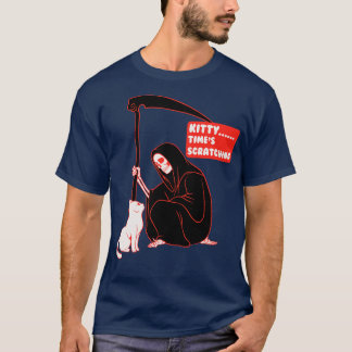 Grim Reaper en kat T-shirt