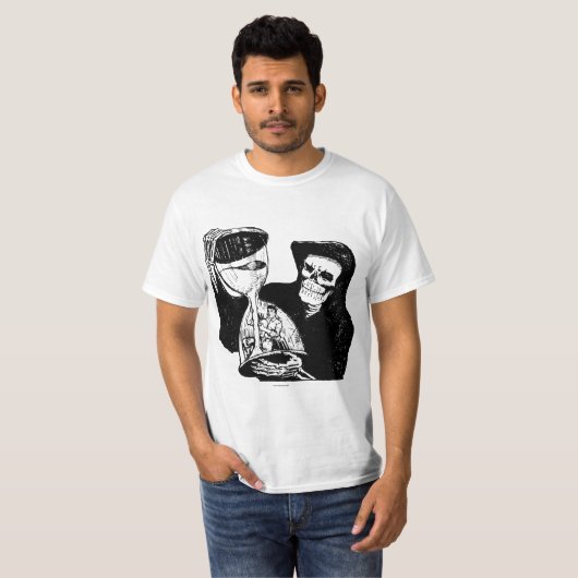 Grim Reaper en Man T-shirt (Voorkant volledig)