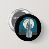 Grim Reaper en Moon Ronde Button 5,7 Cm (Voorkant /achterkant)