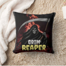 Grim Reaper Fire Inferno Halloween aangepaste QR-c
