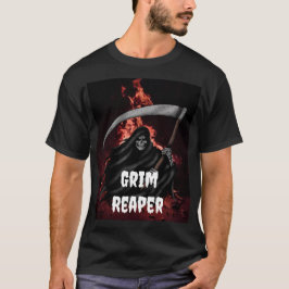 Grim Reaper Fire Inferno Halloween Degien T-shirt