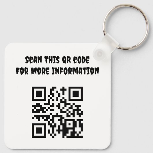 Grim Reaper Fire Inferno Halloween QR-Sleutelhange Sleutelhanger (Achterkant)