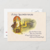 Grim Reaper Full Moon Owl Witch Cauldron Briefkaart (Voorkant / Achterkant)