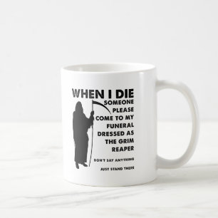 Grim Reaper Funeral Funny Mug Koffiemok