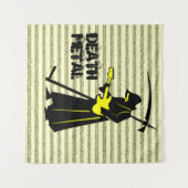 Grim Reaper Gitaar ☠️Gothic Skull Design Wandkleed (Voorkant (horizontaal))