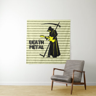 Grim Reaper Gitaar ☠️Gothic Skull Design Wandkleed