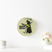 Grim Reaper Gitaar ☠️ Gothic Skull 💀 Ontwerp Ronde Klok (Huis)