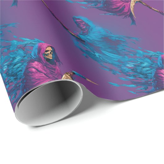 Grim Reaper Gloed - Geestverschijning van de Dood Cadeaupapier (Rol Hoek)