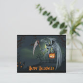 Grim Reaper Graveyard Halloween Invitation Kaart (Staand voorkant)