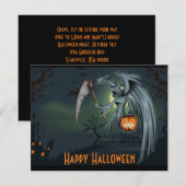 Grim Reaper Graveyard Halloween Invitation Kaart (Voorkant / Achterkant)