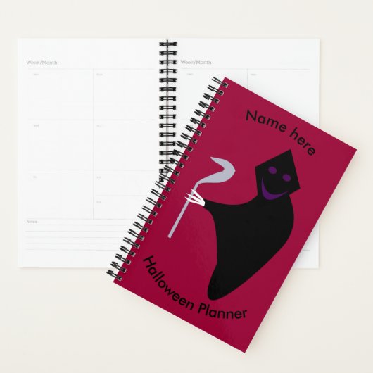 Grim Reaper Halloween Aangepaste Planner (Display)