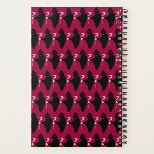Grim Reaper Halloween Aangepaste Planner (Achterkant)