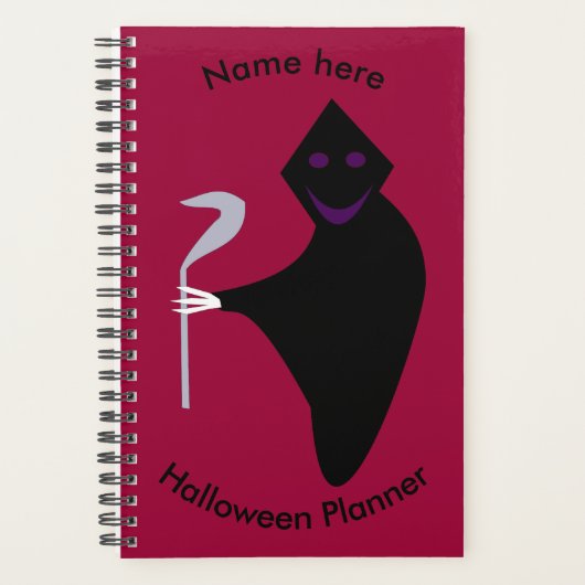 Grim Reaper Halloween Aangepaste Planner (Voorkant)