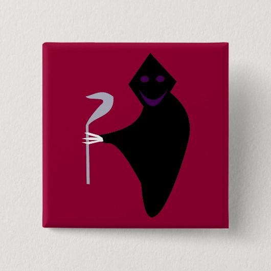 Grim Reaper Halloween Button (Voorkant)