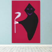 Grim Reaper Halloween Canvas afdrukken (Insitu (Houten vloer))