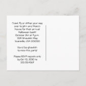 Grim Reaper Halloween Costume Party Invitation Uitnodiging Briefkaart (Achterkant)