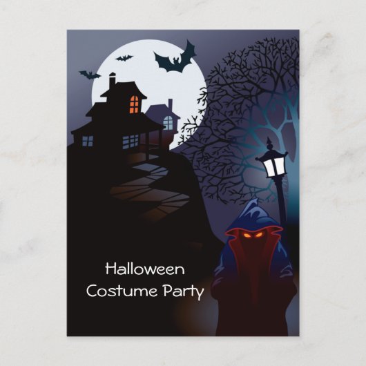 Grim Reaper Halloween Costume Party Invitation Uitnodiging Briefkaart (Voorkant)