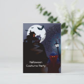 Grim Reaper Halloween Costume Party Invitation Uitnodiging Briefkaart (Staand voorkant)